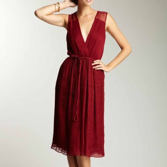Adam by Adam Lippes Dresses & Skirts - New Adam Lippes pleated long deep v-neck dress s 8